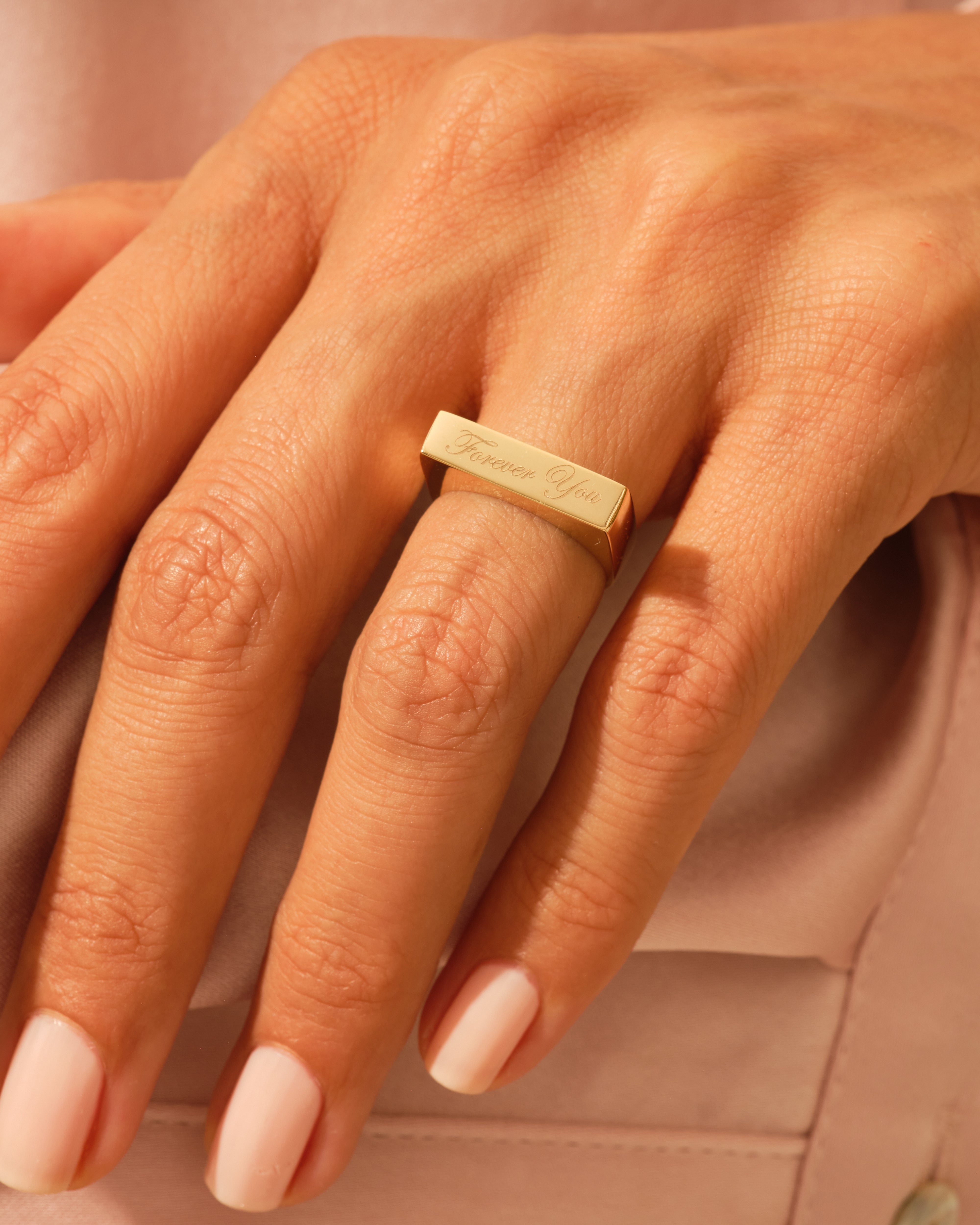 Modern Bar Signet Ring