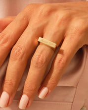 Modern Bar Signet Ring