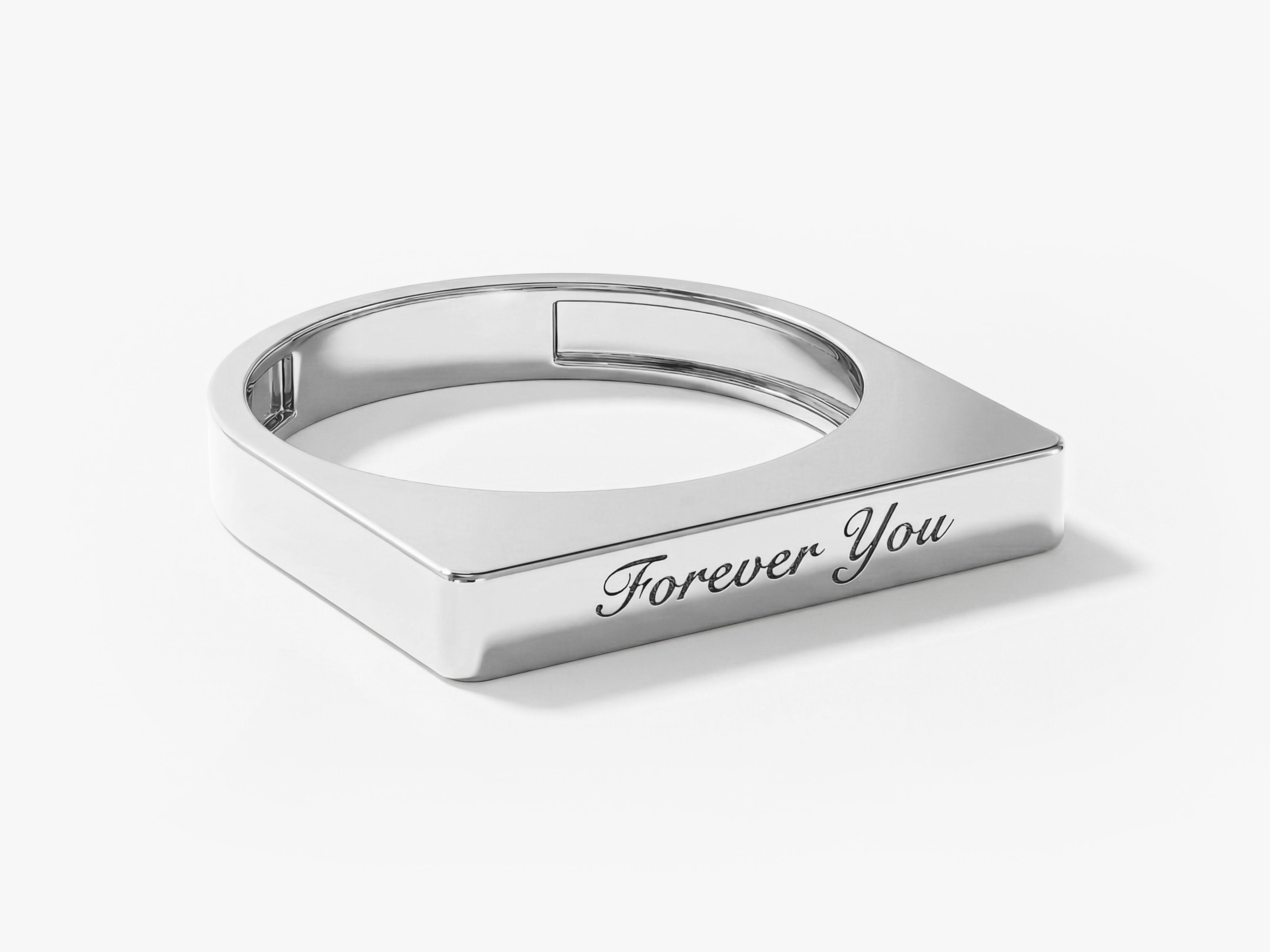 Modern Bar Signet Ring