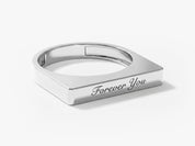 Modern Bar Signet Ring