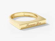 Modern Bar Signet Ring