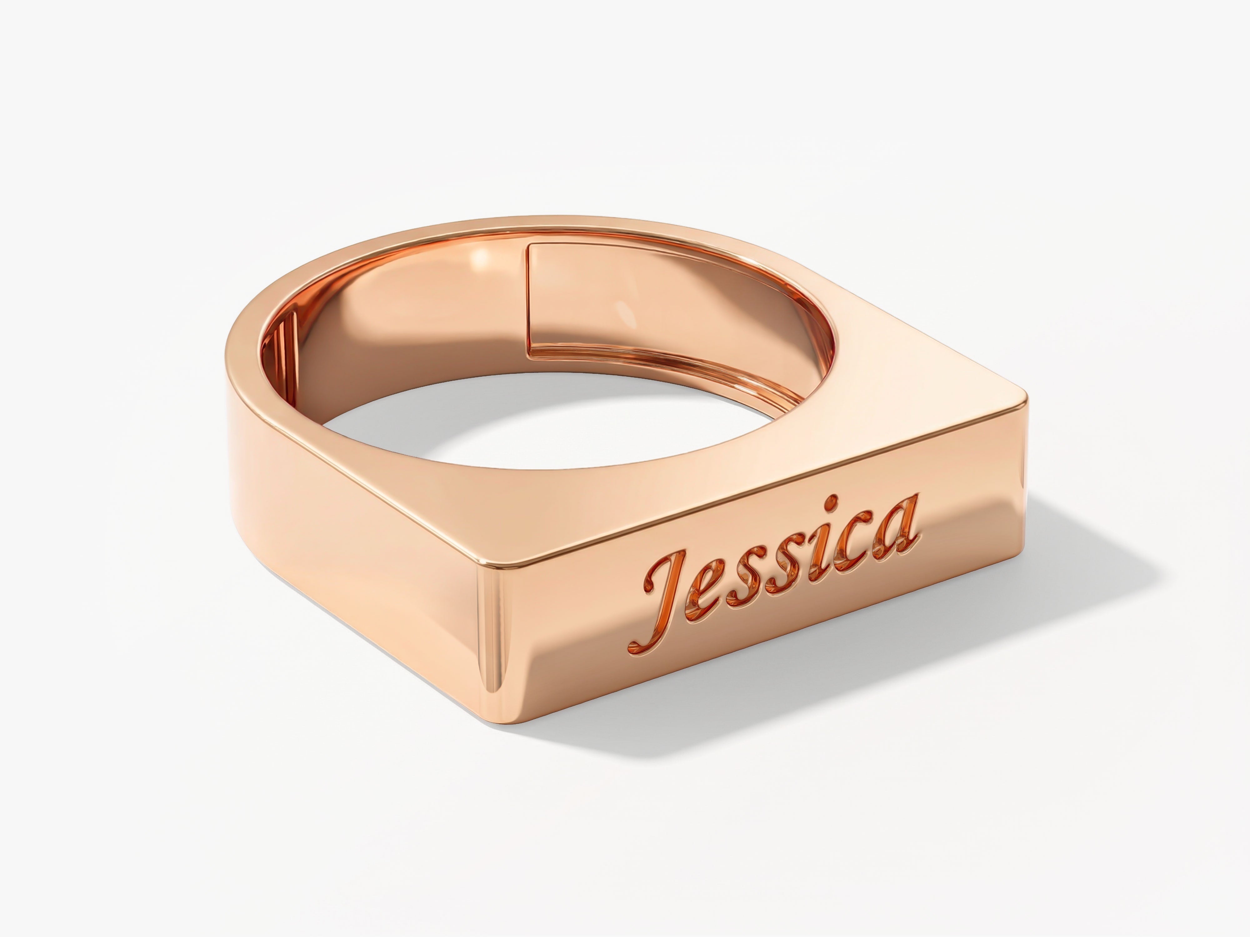 Modern Bar Signet Ring