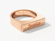 Modern Bar Signet Ring