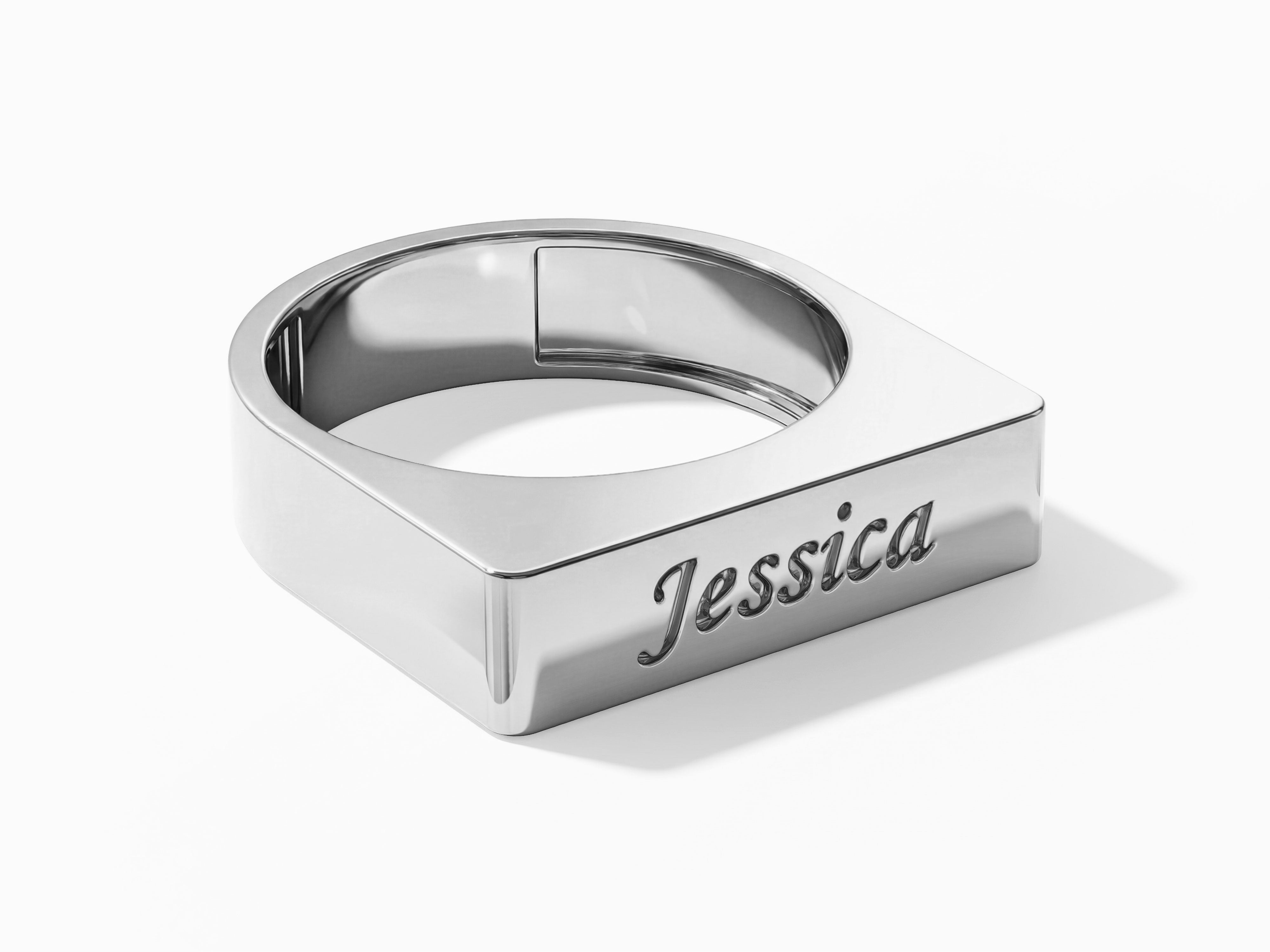 Modern Bar Signet Ring