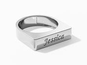 Modern Bar Signet Ring