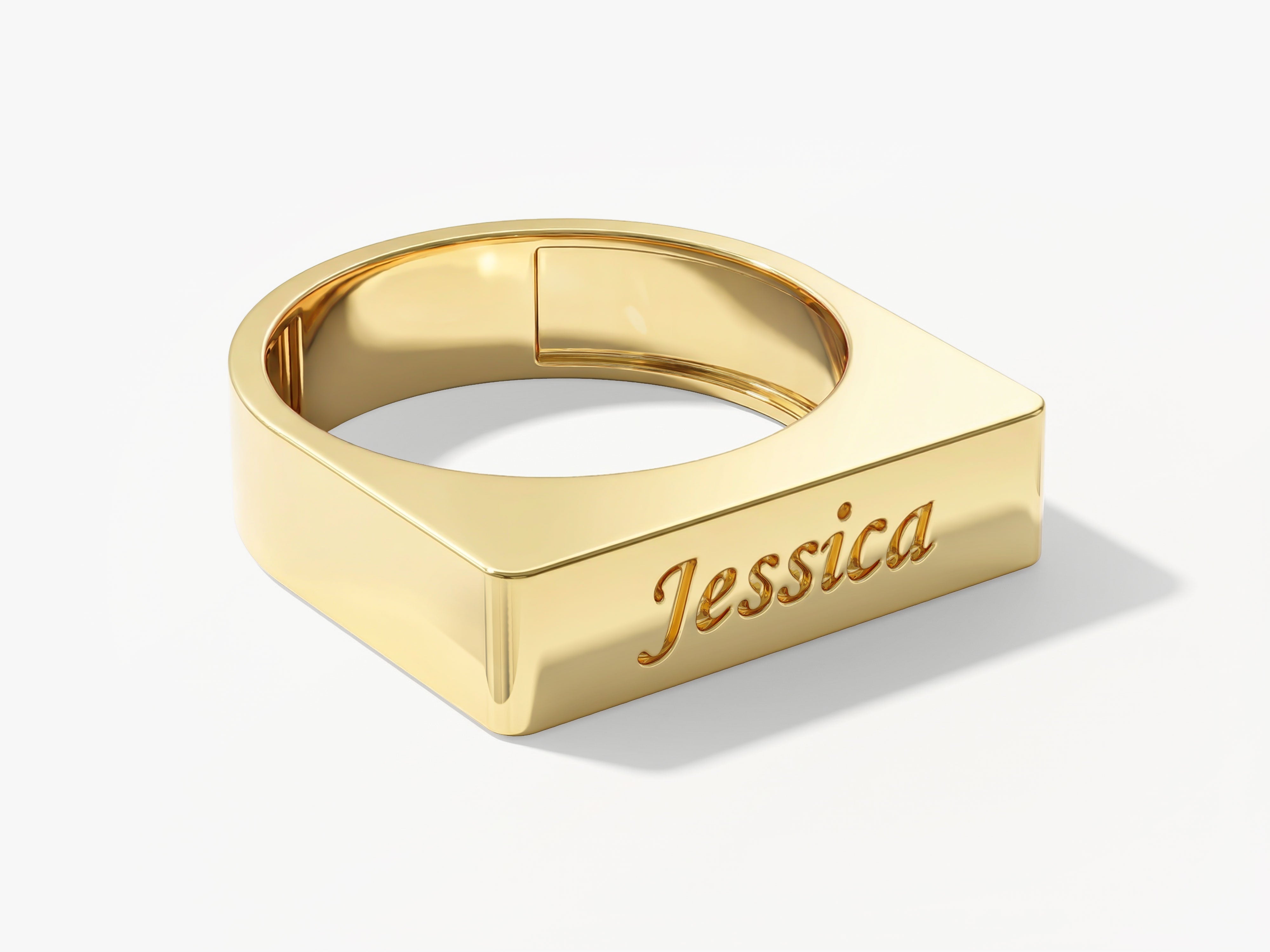 Modern Bar Signet Ring