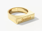 Modern Bar Signet Ring