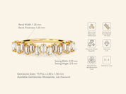 Vertical Baguette Wedding Band