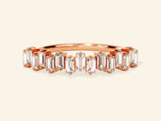 Vertical Baguette Wedding Band