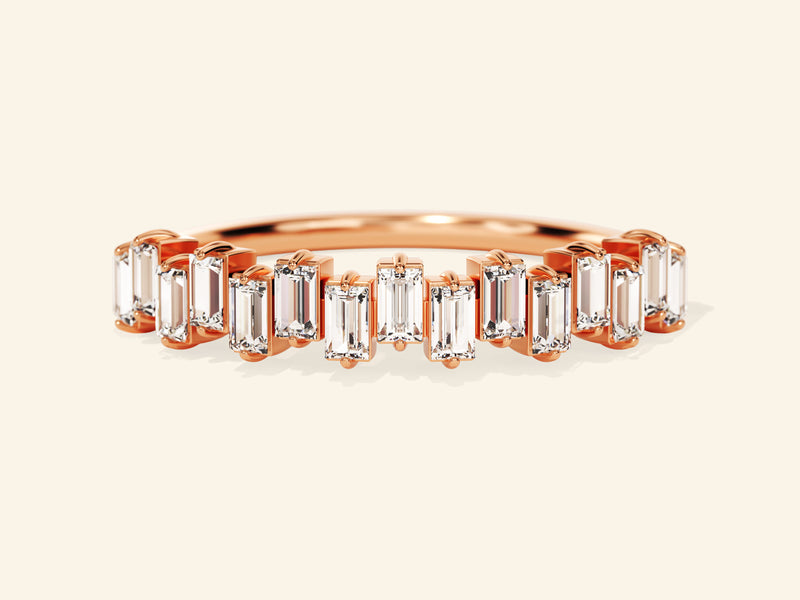 Vertical Baguette Wedding Band