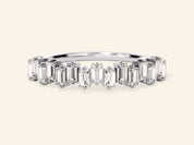 Vertical Baguette Wedding Band