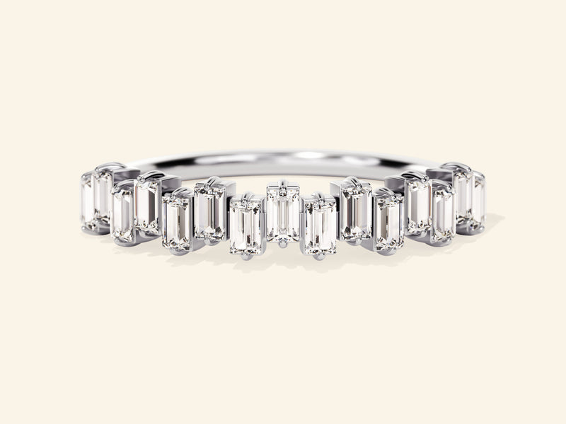 Vertical Baguette Wedding Band