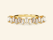Vertical Baguette Wedding Band