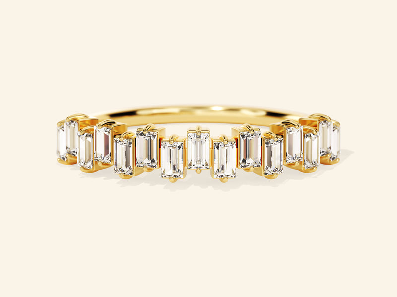 Vertical Baguette Wedding Band