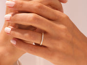 Horizontal Baguette Wedding Band