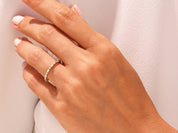 Alternating Baguette and Round Wedding Band