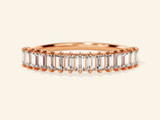 Baguette Half Eternity Wedding Band