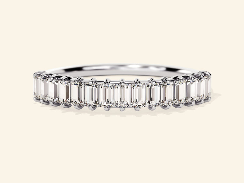 Baguette Half Eternity Wedding Band