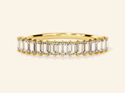 Baguette Half Eternity Wedding Band
