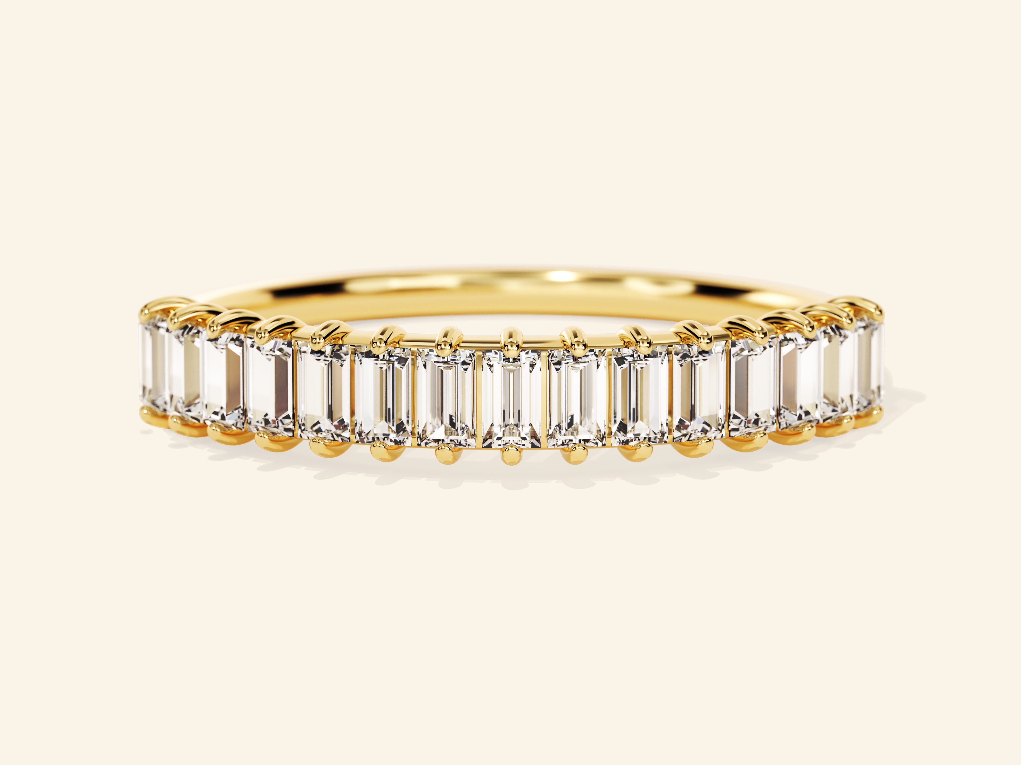 Baguette Half Eternity Wedding Band