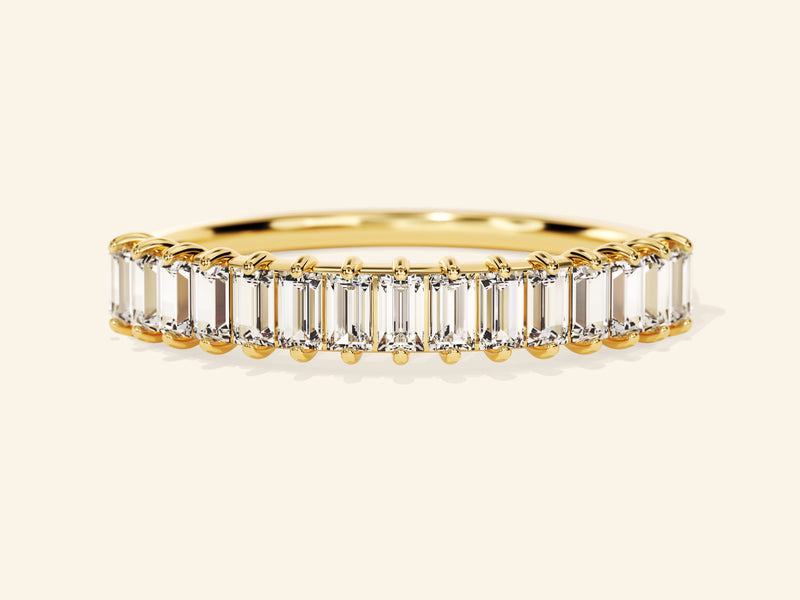 Baguette Half Eternity Wedding Band