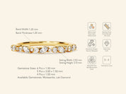Half Eternity Marquise and Round Wedding Band