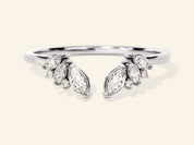 Open Marquise Cluster Wedding Band