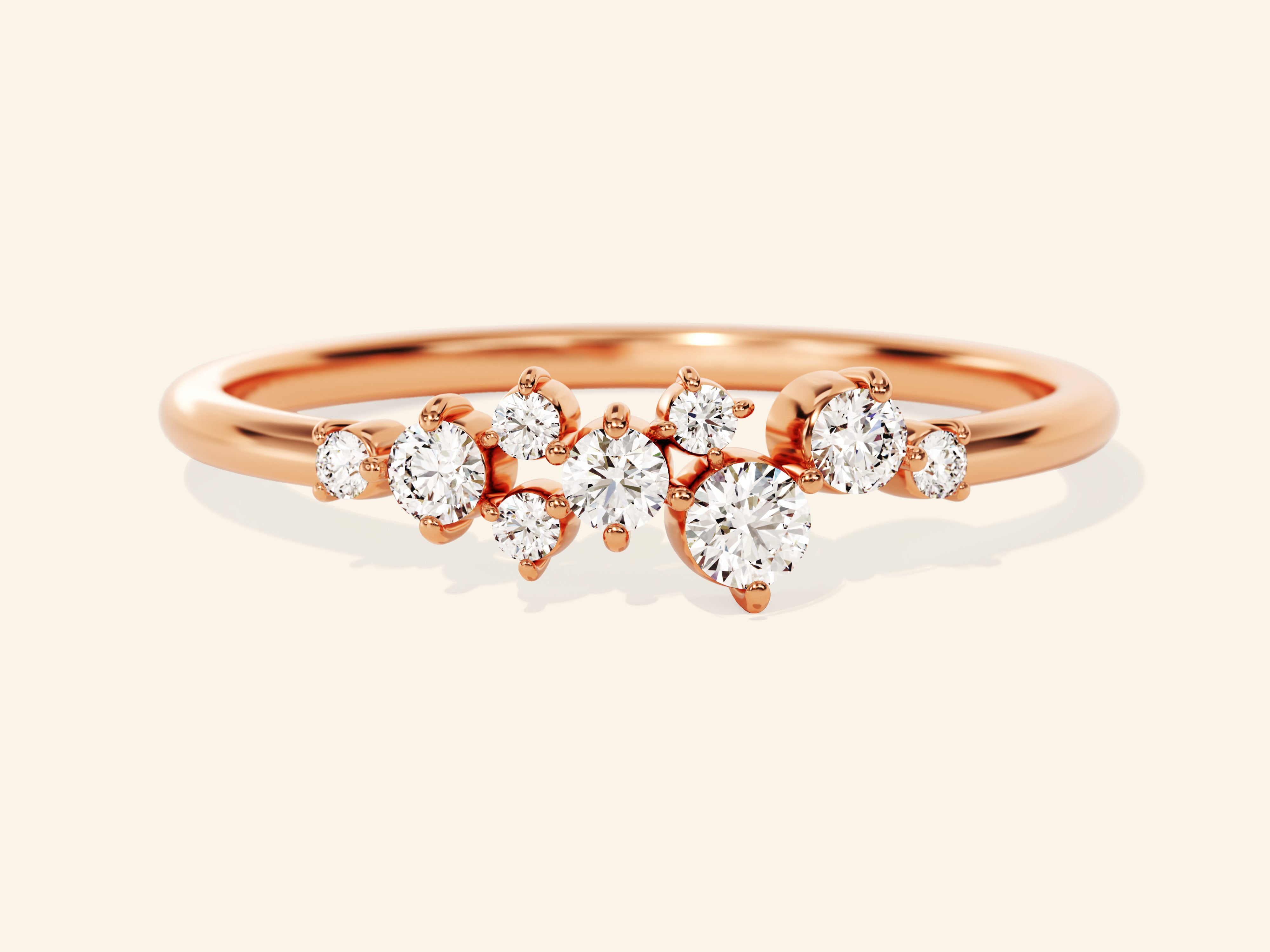 Tiny Cluster Wedding Band