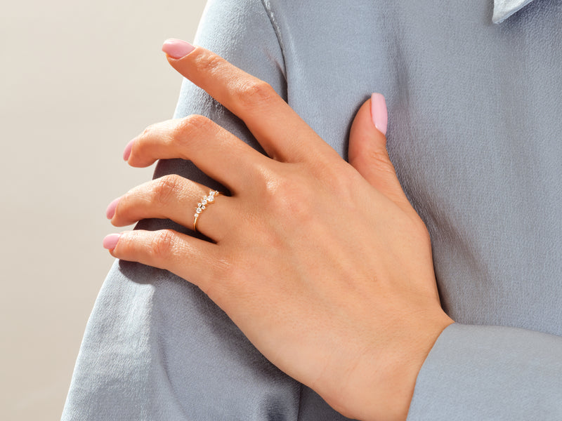 Tiny Cluster Wedding Band
