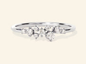 Tiny Cluster Wedding Band