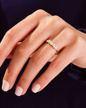 Vintage Bold Cluster Wedding Band