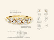 Vintage Cluster Wedding Band