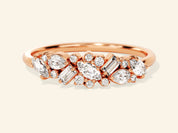 Vintage Cluster Wedding Band