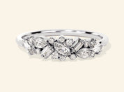Vintage Cluster Wedding Band