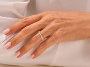 Multi Stone Cluster Wedding Band