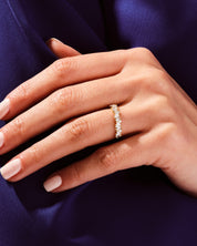 Multi-Cut Cluster Wedding Band