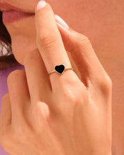 Midnight Heart Ring