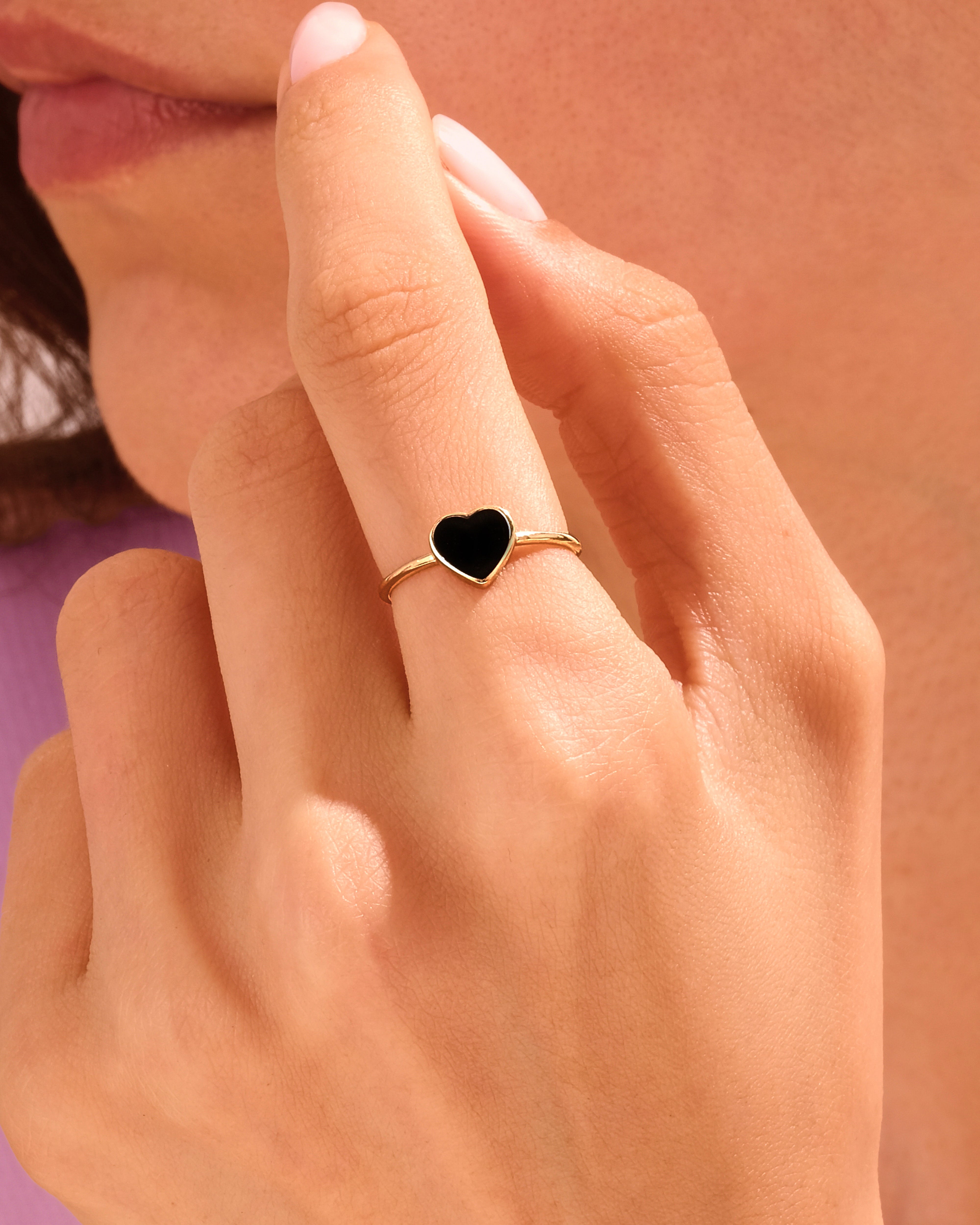 Midnight Heart Ring