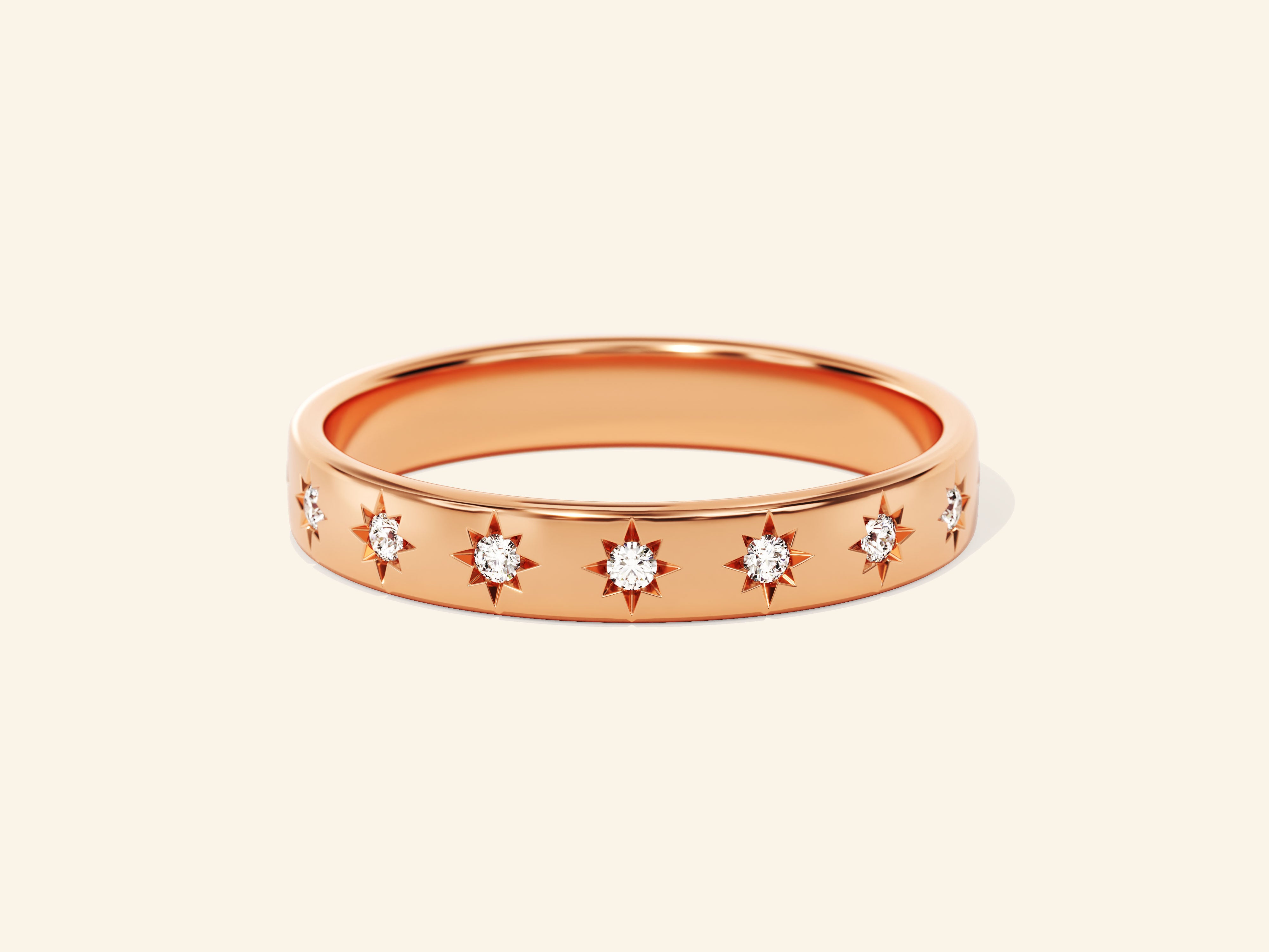 Half Eternity Star Ring