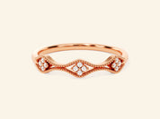 Milgrain Curved Ring