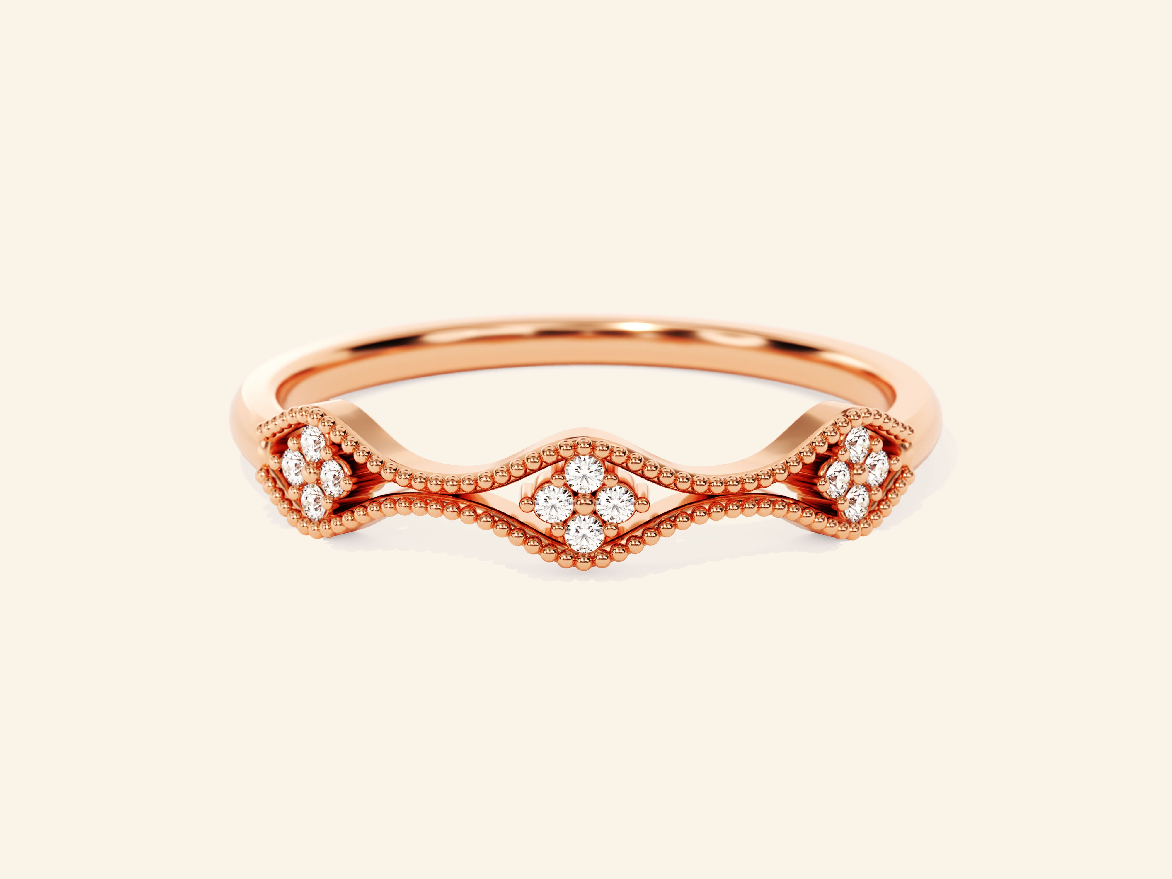Milgrain Curved Ring