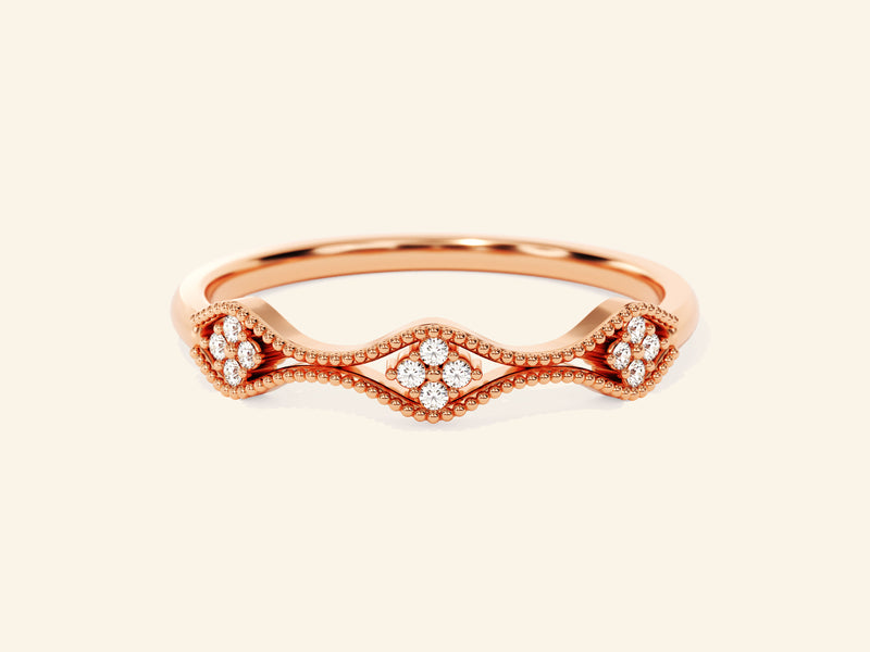 Milgrain Curved Ring