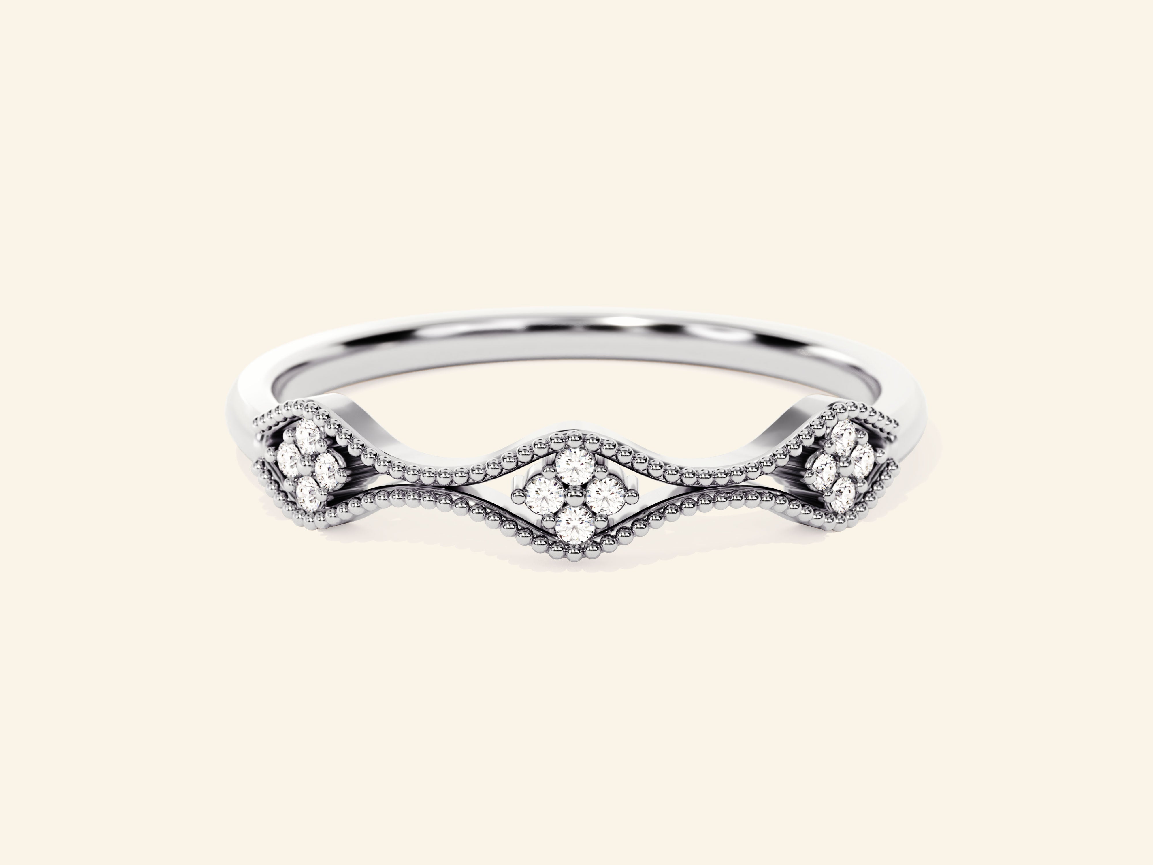 Milgrain Curved Ring