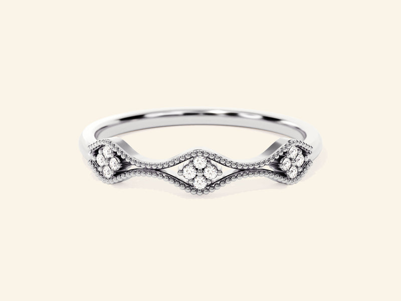 Milgrain Curved Ring