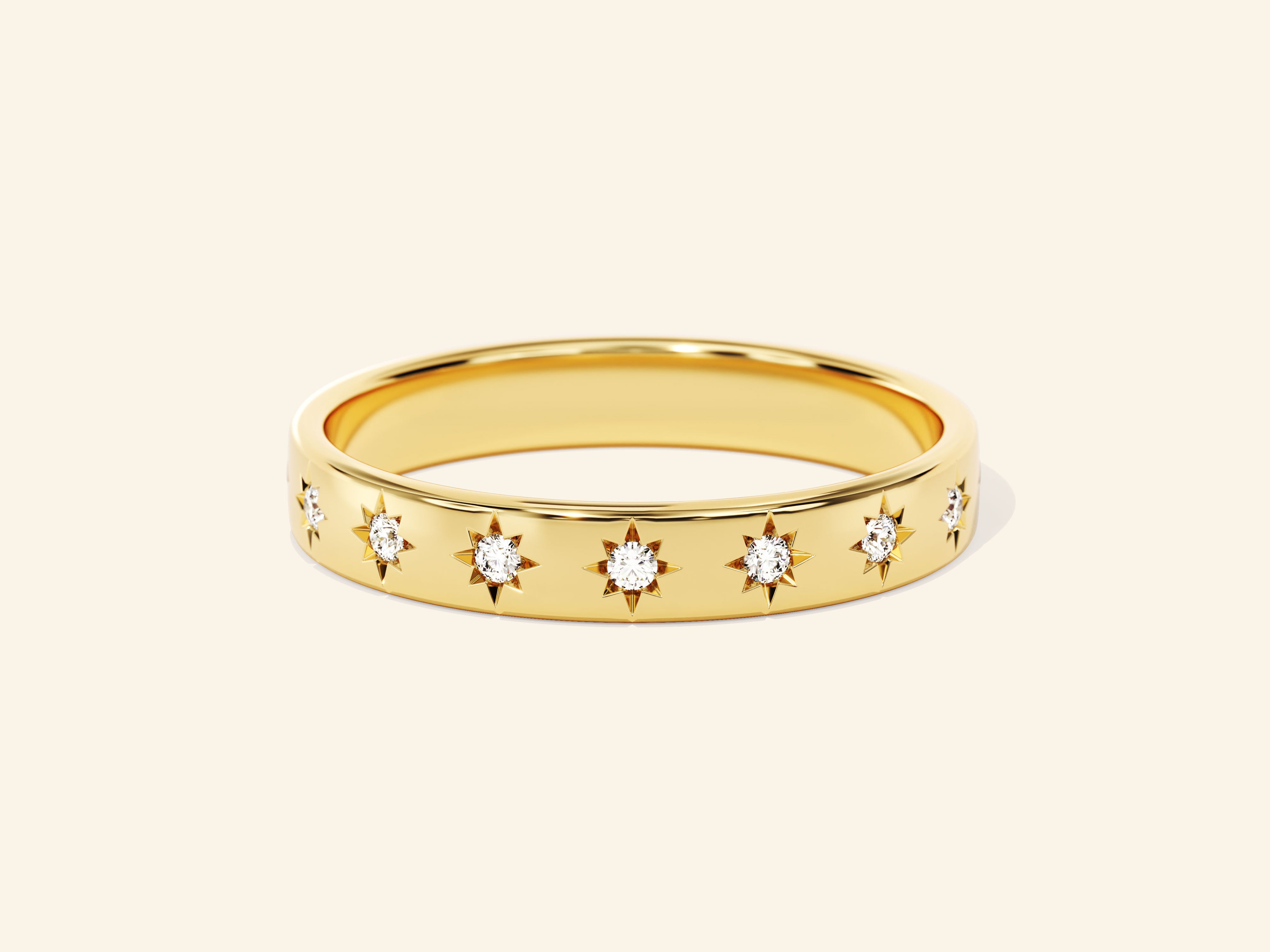 Half Eternity Star Ring