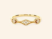 Milgrain Curved Ring