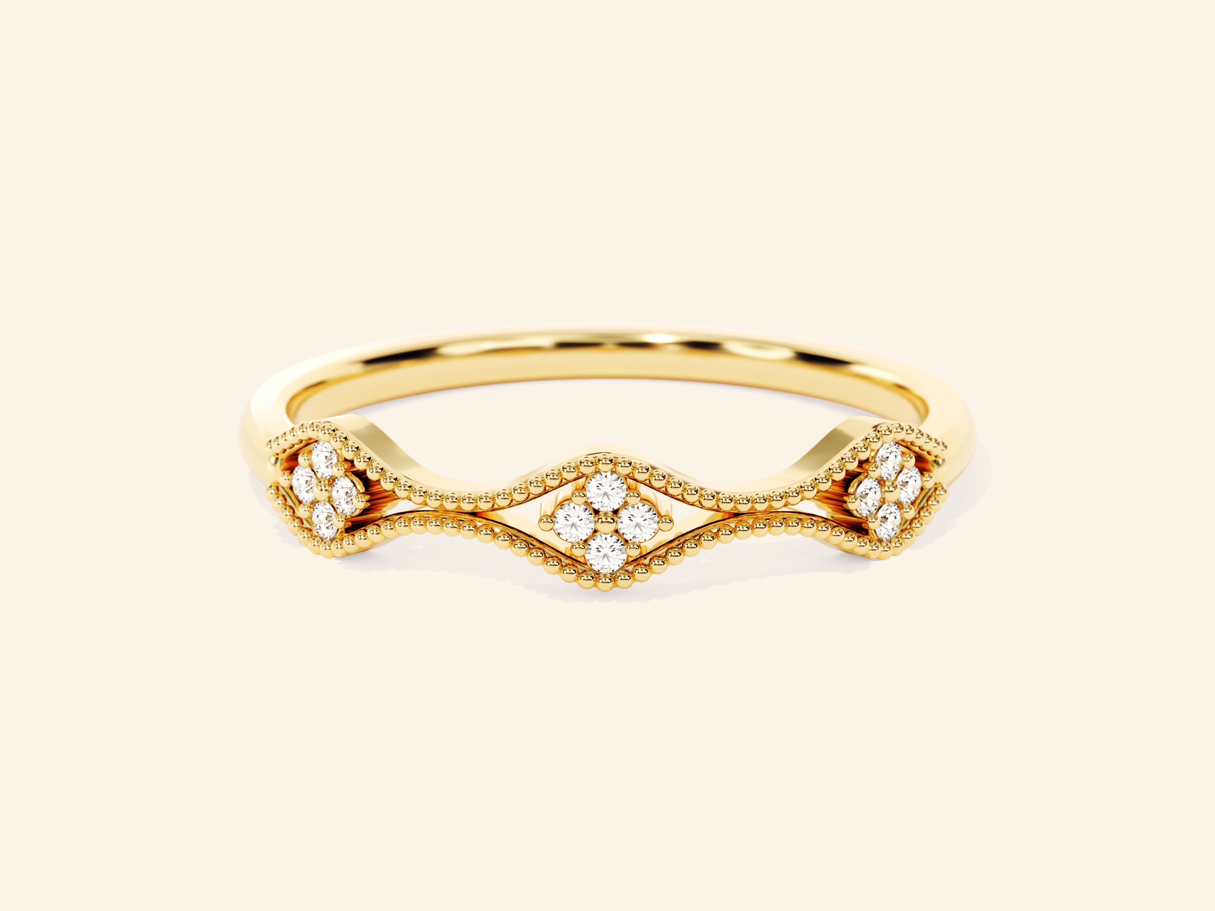 Milgrain Curved Ring