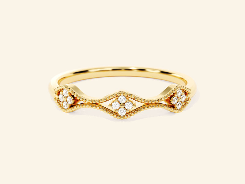 Milgrain Curved Ring