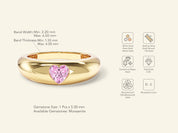 Bold Pink Heart Promise Ring