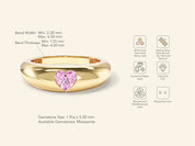 Bold Pink Heart Promise Ring